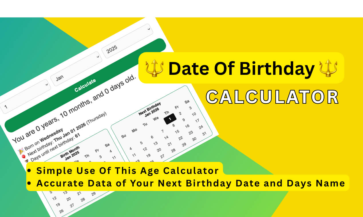 Date Of Birth Calculator Online
